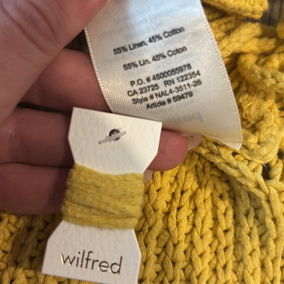 Aritzia Wilfred Yellow Knit Tank Top - Picture 4 of 4